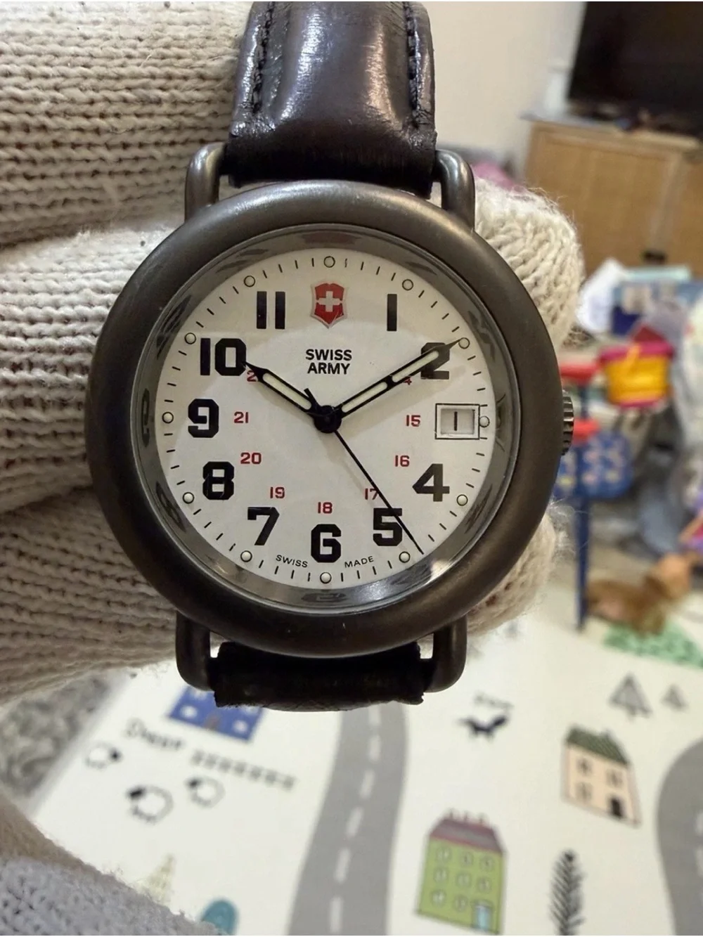 Vintage 1990s Victorinox Swiss Army Cavalry Gunmetal Watch 24531